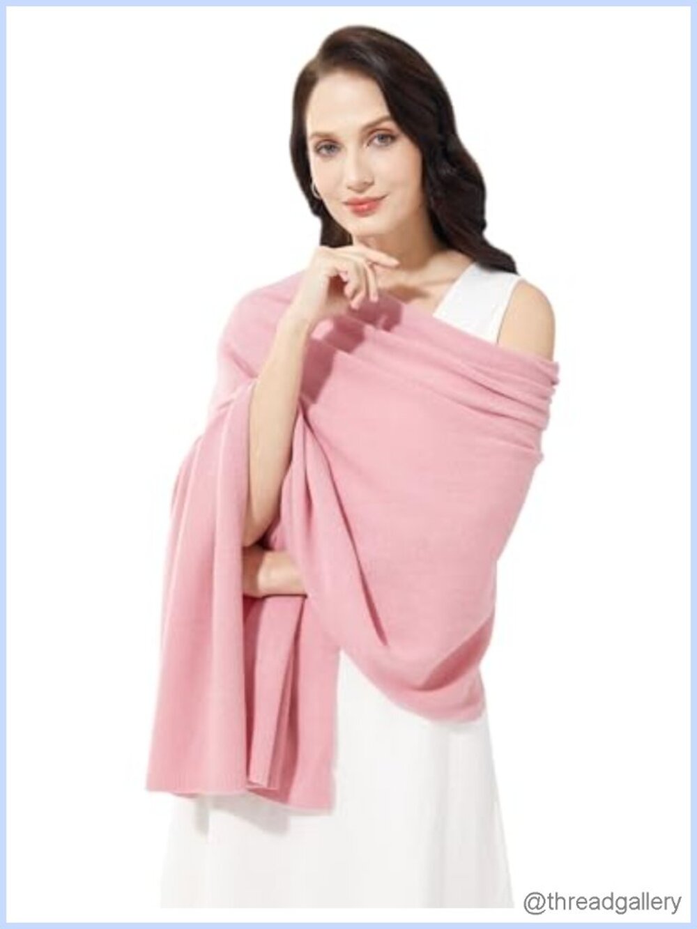 Cashmere Wool Blend Wrap Scarf Stole Women Large Travel